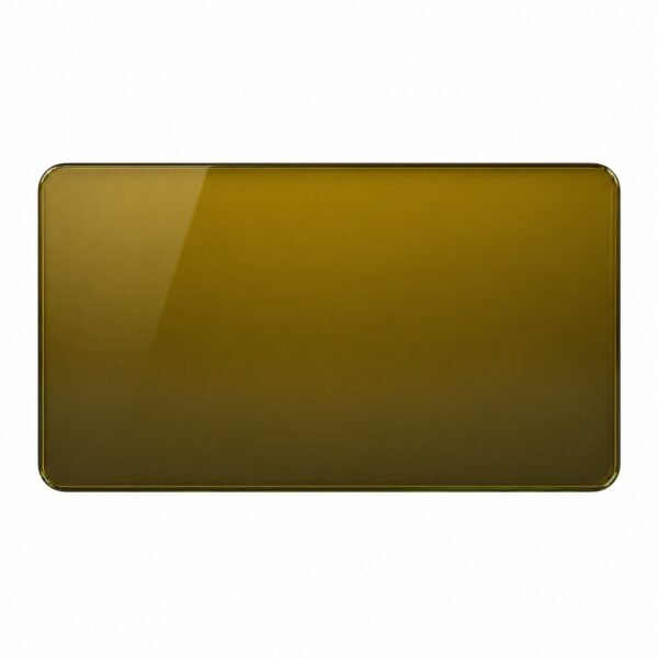 Amber glass pane for an external hot tub oven